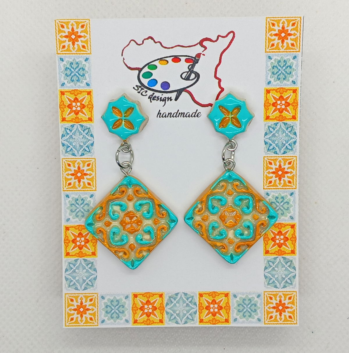 05. Orecchini Dipinti a mano Collezione Maiolica - Quattro Modelli