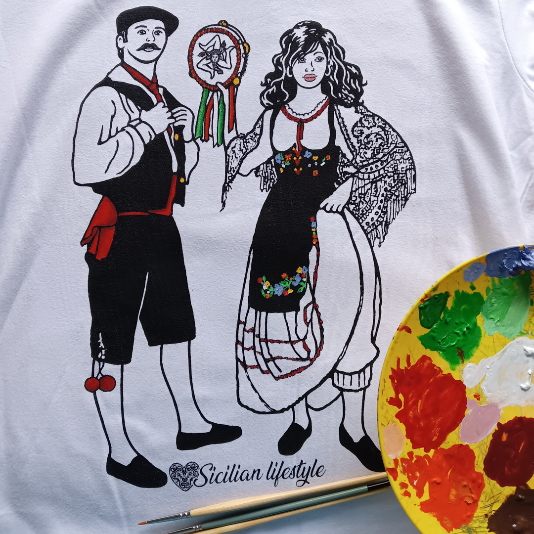 04. Maglietta dipinta a mano - Siciliani