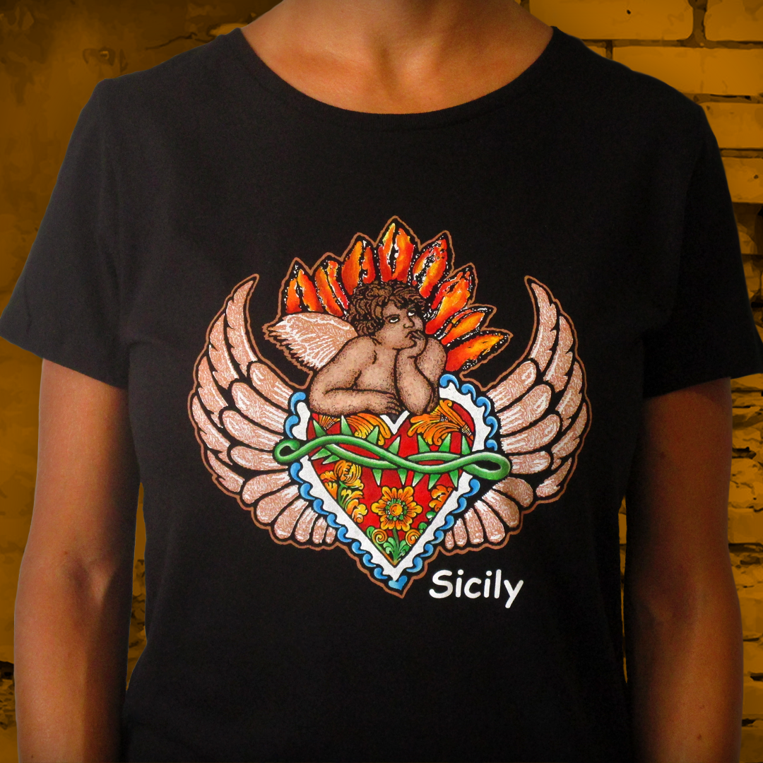 Sicilia Angelo Magliette dipinte a mano