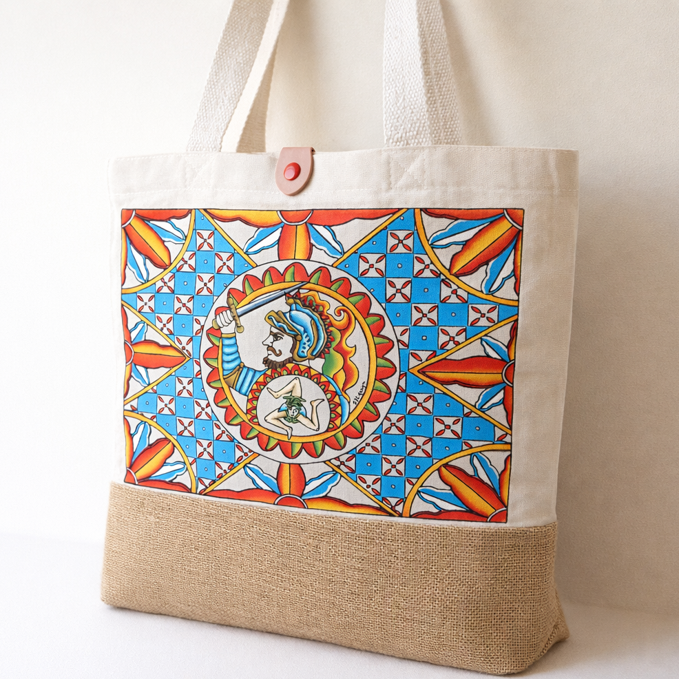 Hand-painted Sicilian Paladin Bag