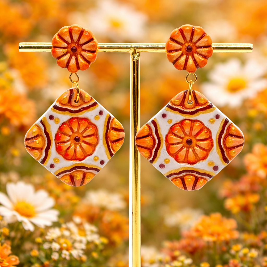 04. Orecchini Dipinti a mano – Fiori di Sicilia