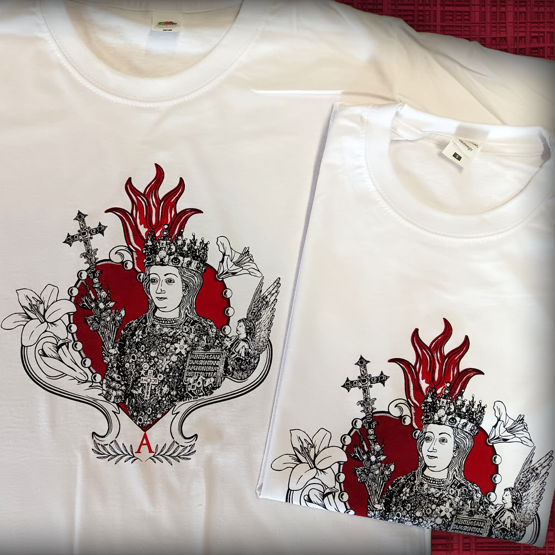 Saint Agatha Heart T-Shirts for Men and Women