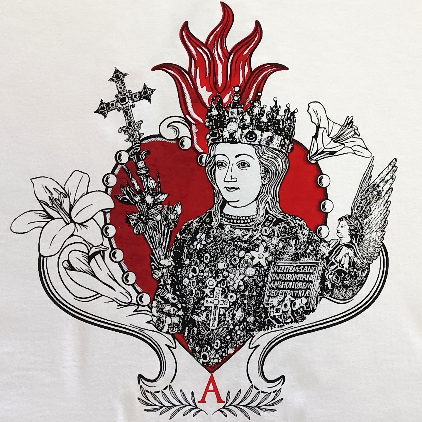 Saint Agatha Heart T-Shirts for Men and Women