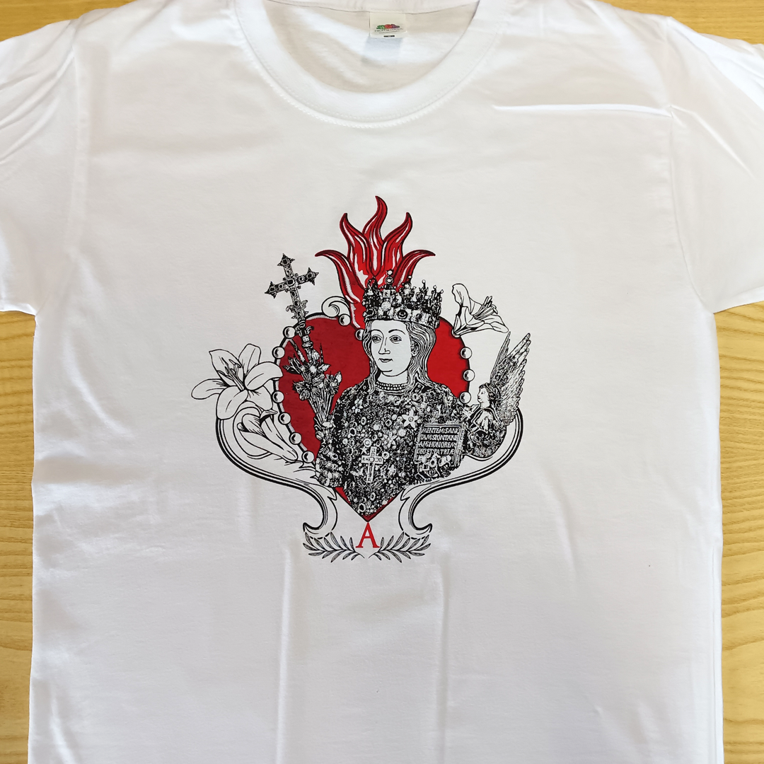Saint Agatha Heart T-Shirts for Men and Women