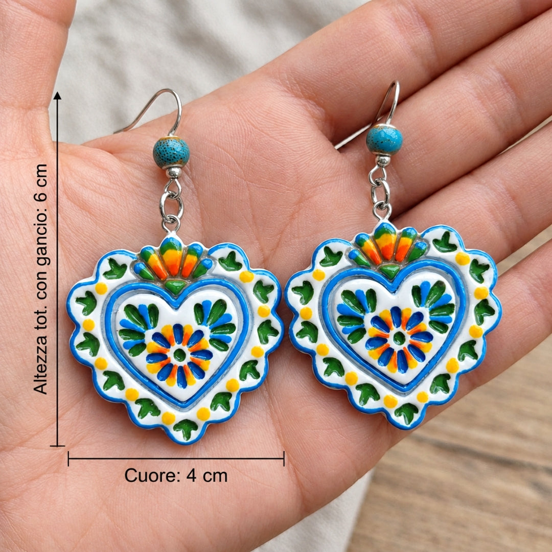 Hand-Painted Hearts Collection Earrings – Two styles