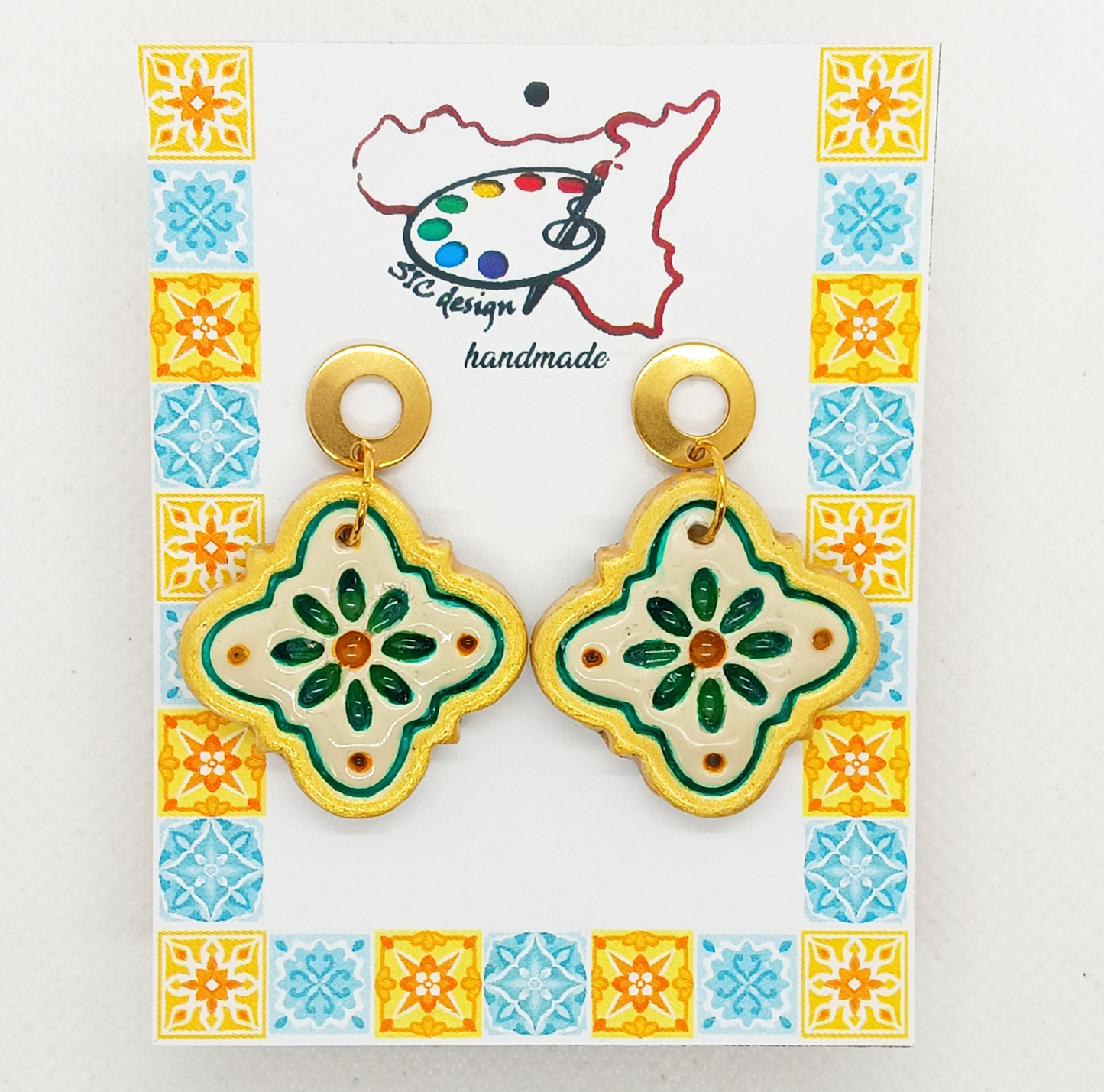 06. Set coordinato Orecchini e Bracciale Dipinti a Mano