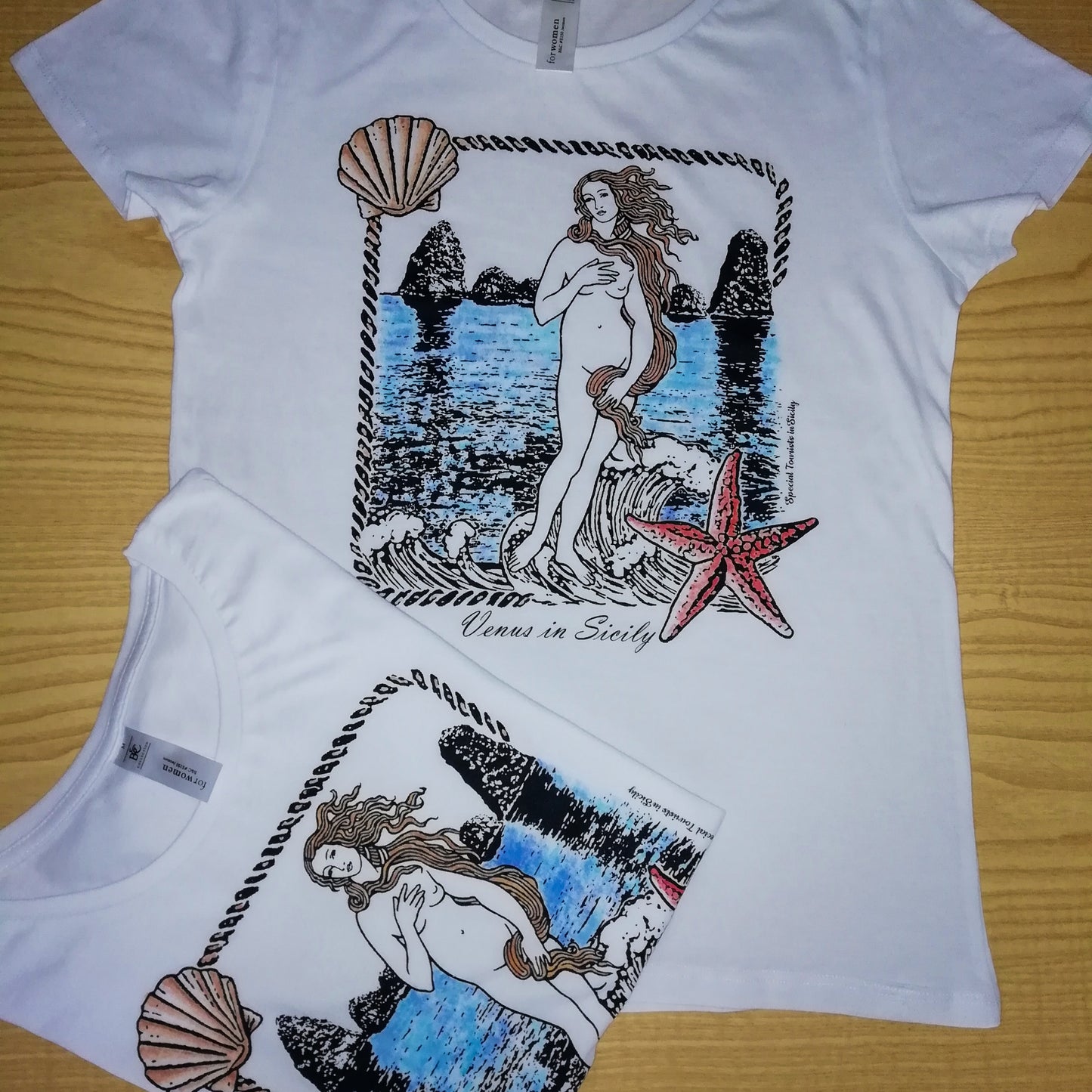 Venus in Sicily Handpainted T-shirt