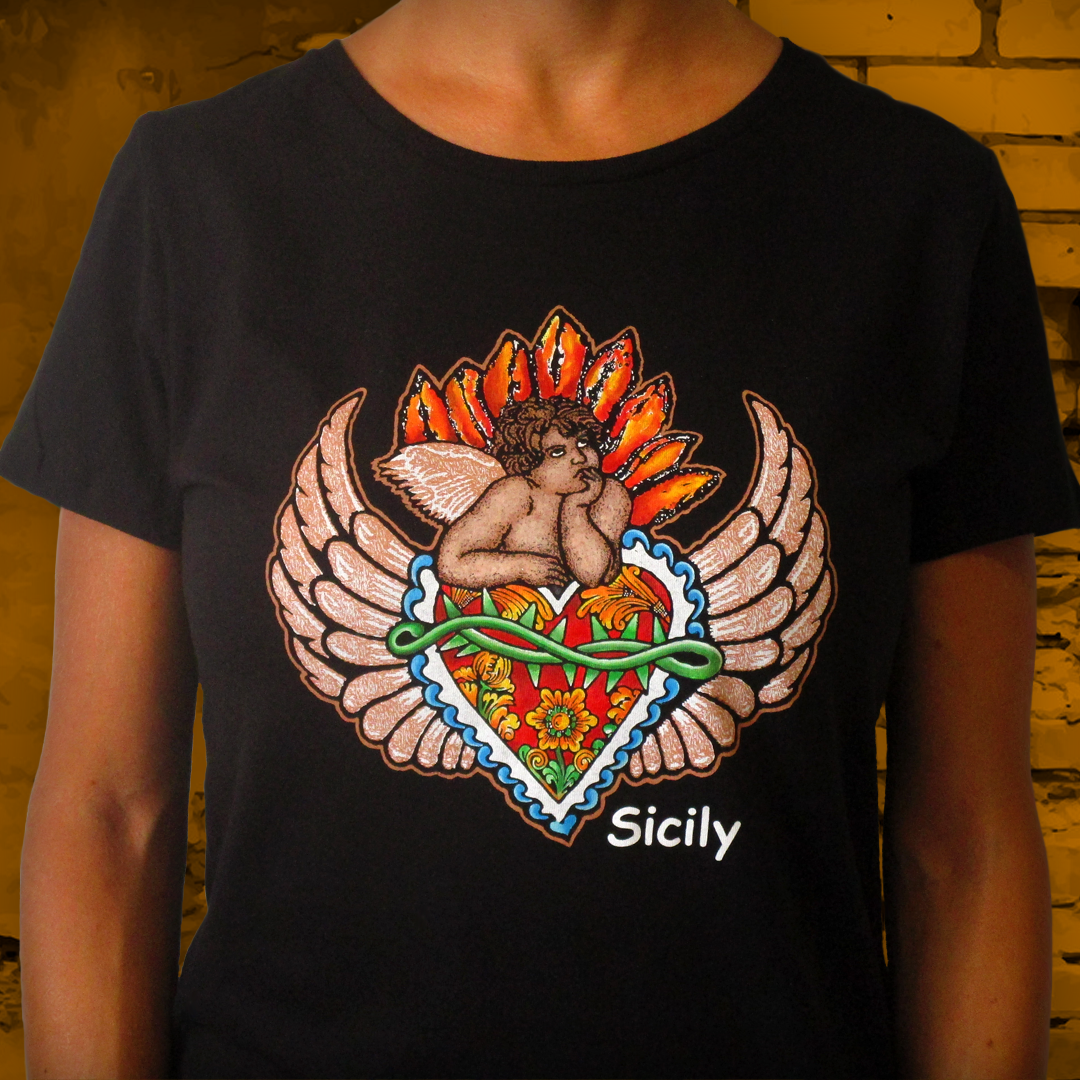 Angel Sicily Handpainted man's and woman's T-shirts