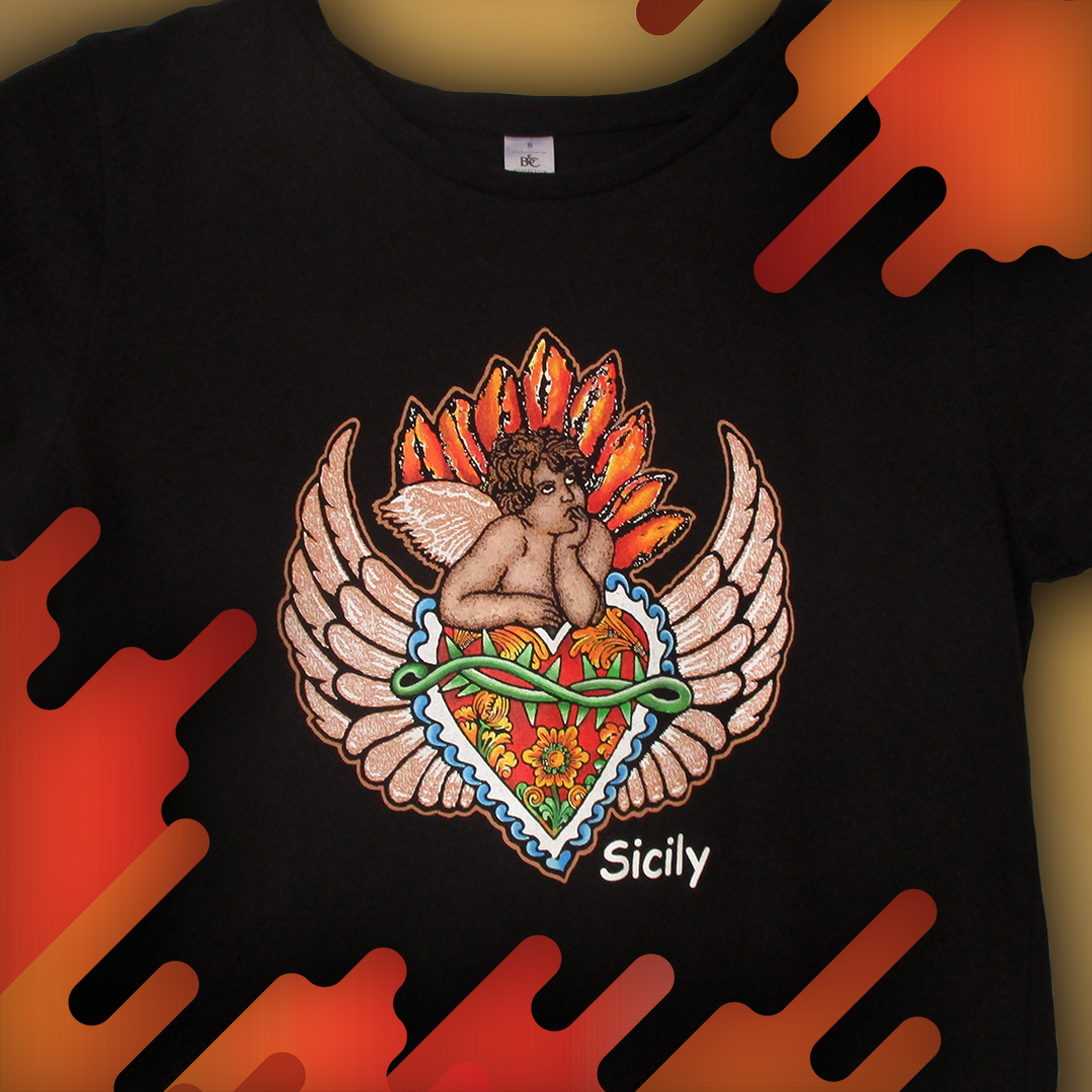 Angel Sicily Handpainted man's and woman's T-shirts