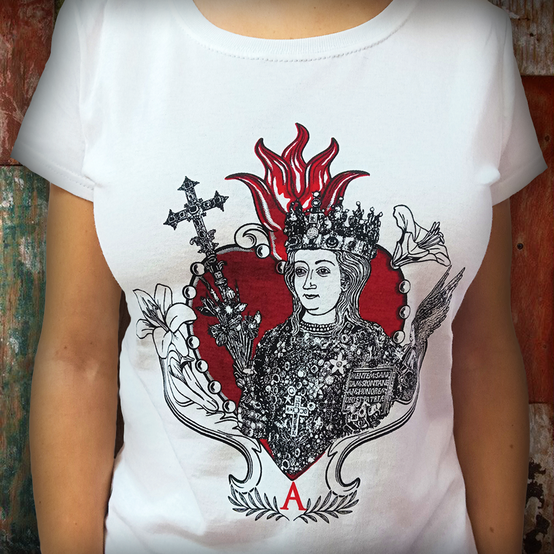 St Agatha heart man's and woman's T-shirts